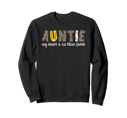 Auntie My Heart Is Those Fields Sweatshirt - Minimalist Print for Adults - T-Shirt, Sweatshirt, Hoodie
