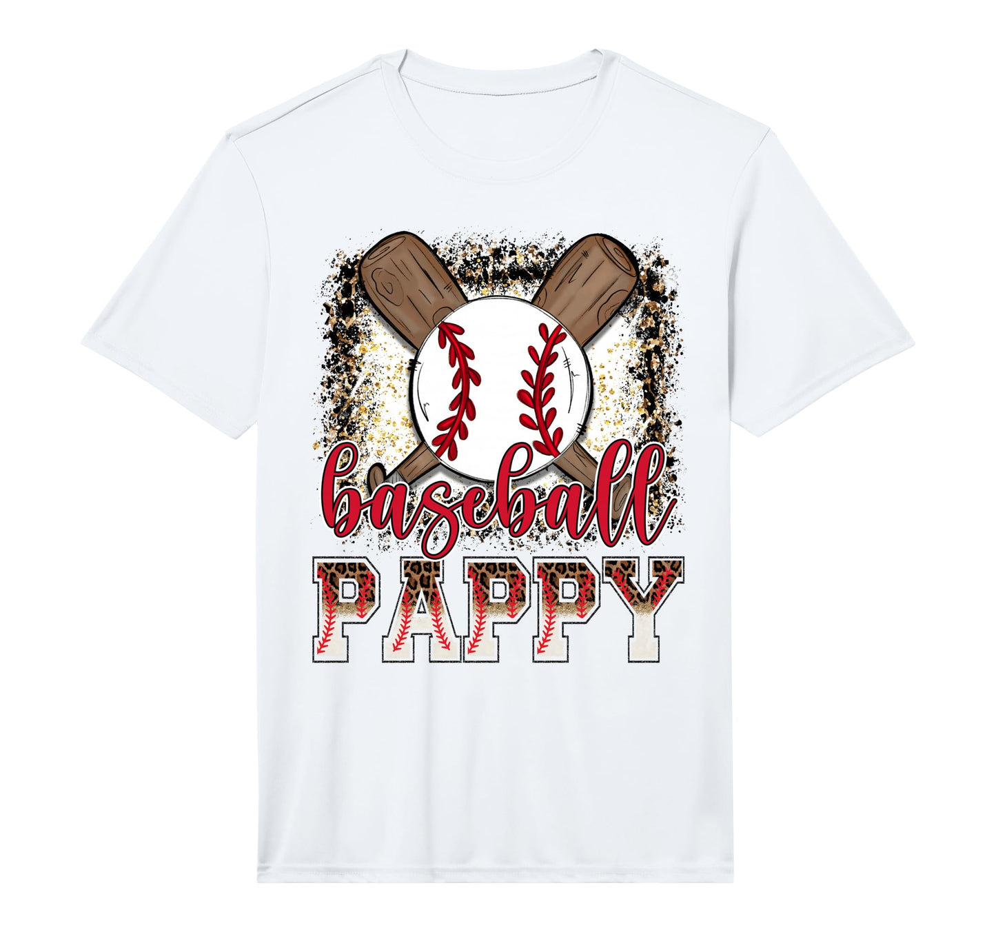 Baseball Pappy Leopard Proud Ball T-Shirt - Novelty Apparel for Adults - T-Shirt, Sweatshirt, Hoodie