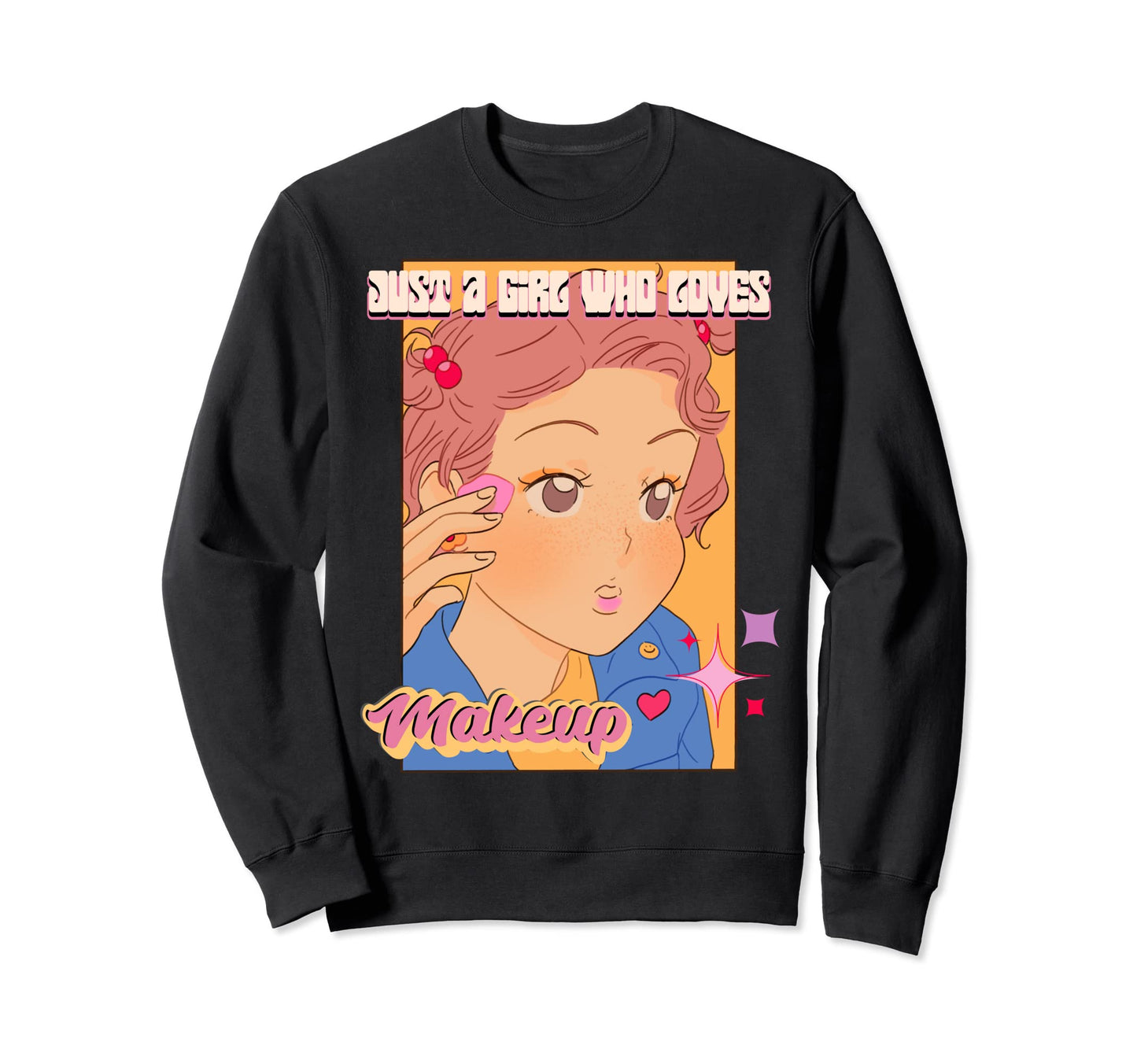 Anime Who Loves Makeup Rainbow Japan Sweatshirt - Custom Art Print Unisex - T-Shirt, Sweatshirt, Hoodie
