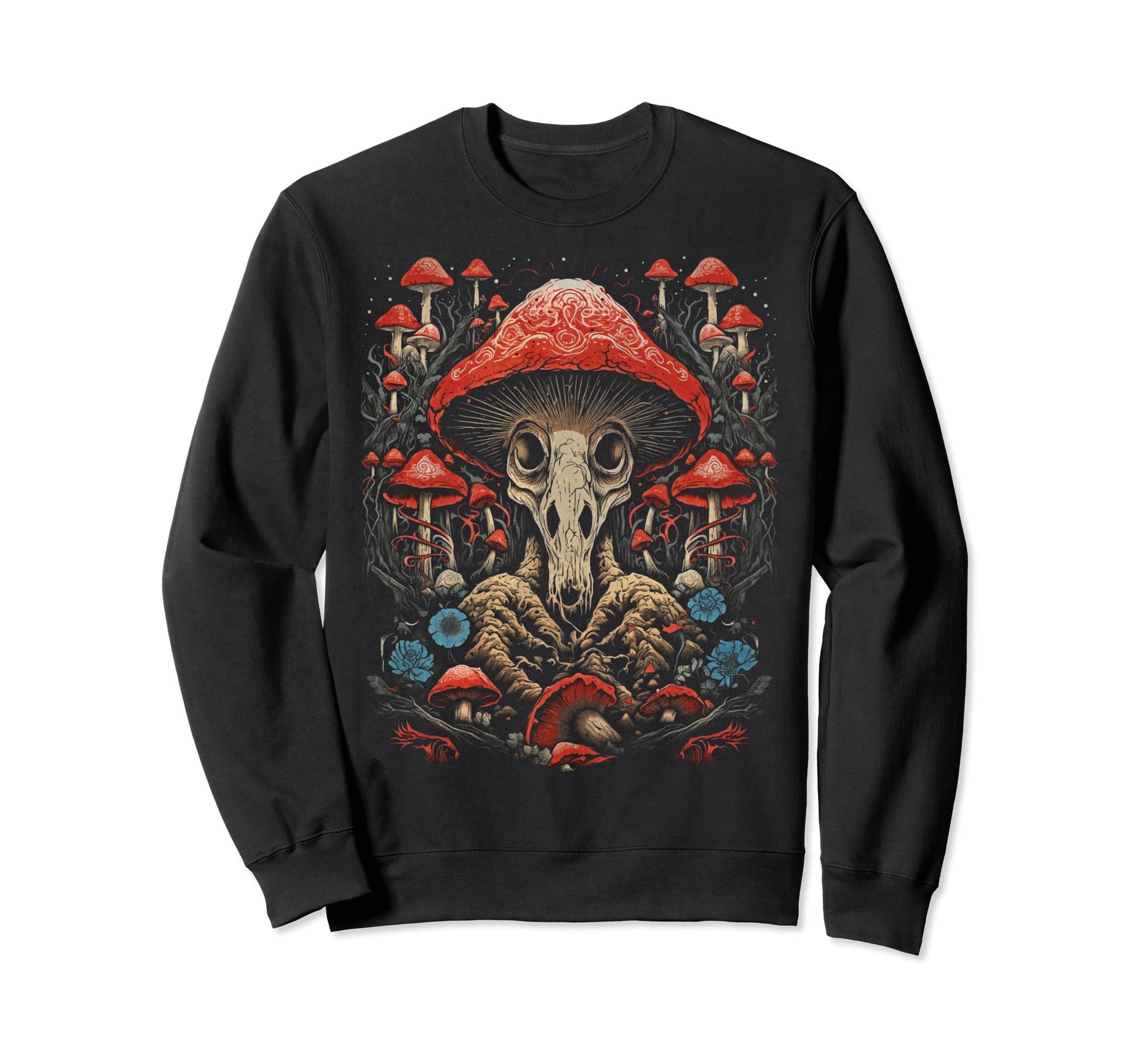 Mushroom Hippie Goth Grunge Sweatshirt - Trendy Graphic for Adults - T-Shirt, Sweatshirt, Hoodie