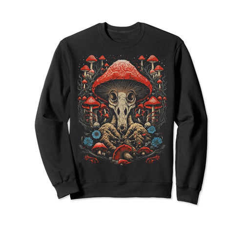 Mushroom Hippie Goth Grunge Sweatshirt - Trendy Graphic for Adults - T-Shirt, Sweatshirt, Hoodie