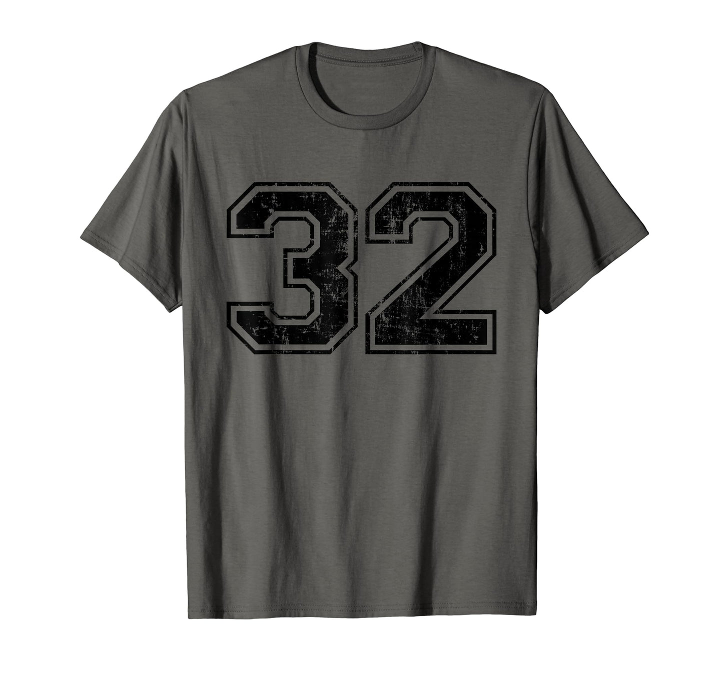 Number 32 Varsity Distressed Sport T-Shirt - Casual Everyday Wear Unisex - T-Shirt, Sweatshirt, Hoodie