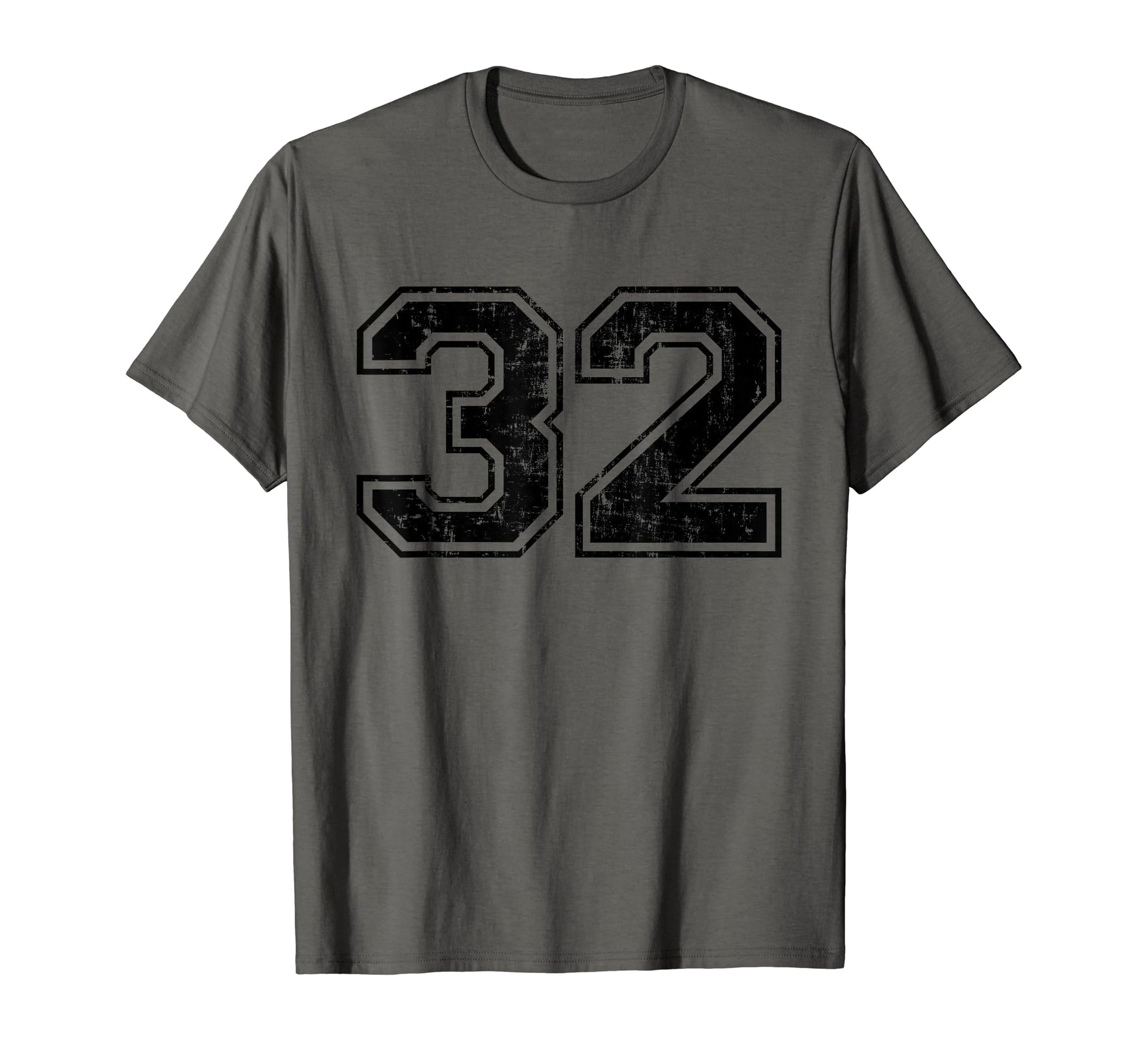 Number 32 Varsity Distressed Sport T-Shirt - Casual Everyday Wear Unisex - T-Shirt, Sweatshirt, Hoodie