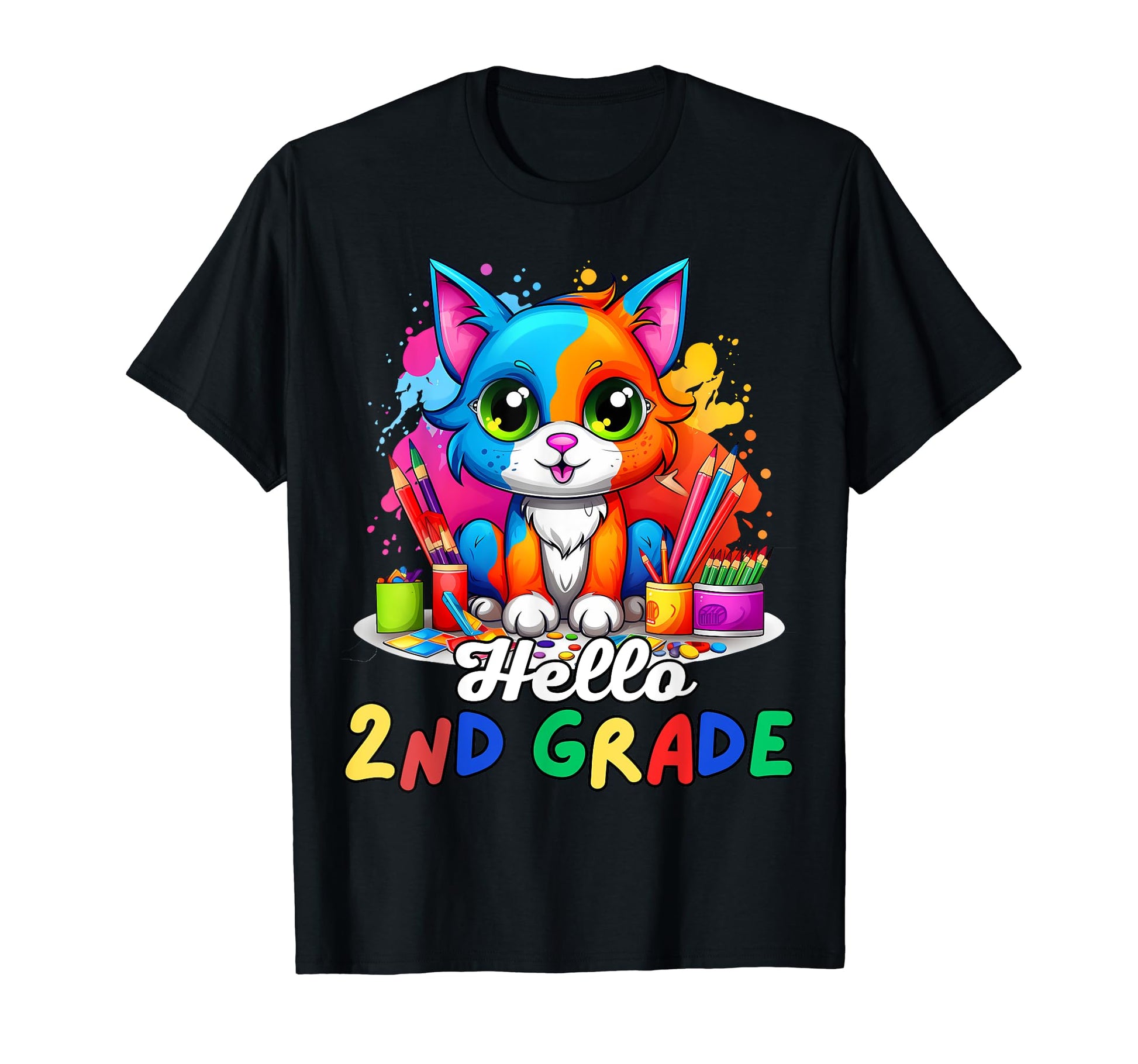 Hello 2Nd Grade Back To School First Day T-Shirt - Graphic Print Unisex - T-Shirt, Sweatshirt, Hoodie