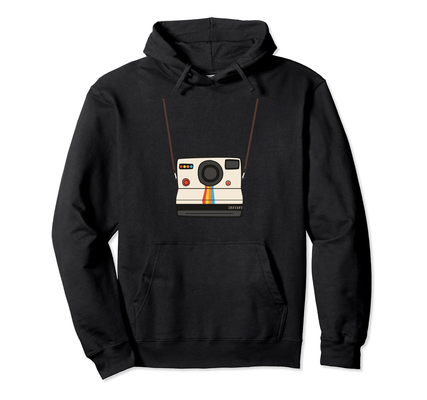 Instant Camera Neck Strap Funny Hoodie - Fun Novelty Design Men Women - T-Shirt, Sweatshirt, Hoodie