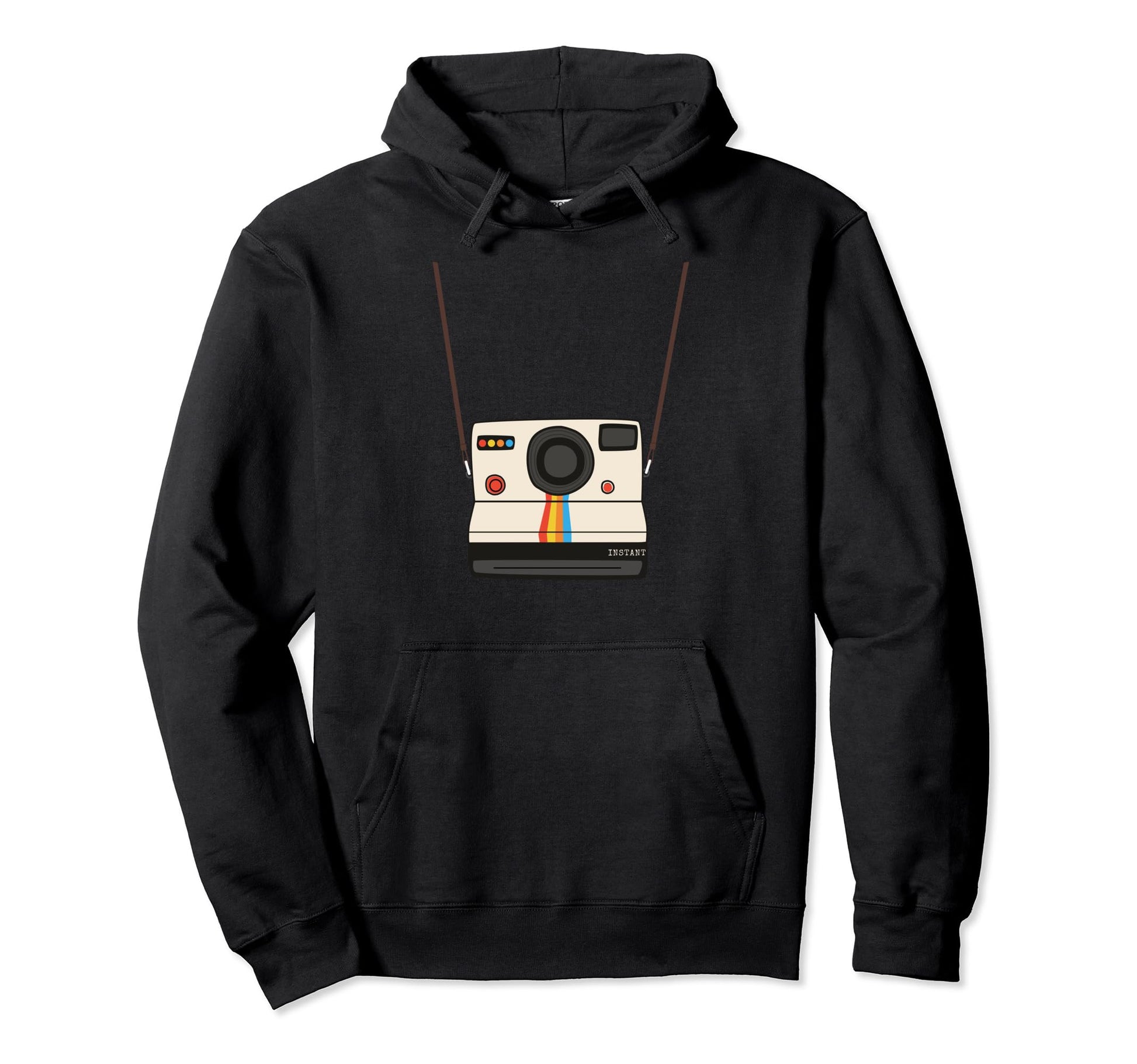 Instant Camera Neck Strap Funny Hoodie - Fun Novelty Design Men Women - T-Shirt, Sweatshirt, Hoodie