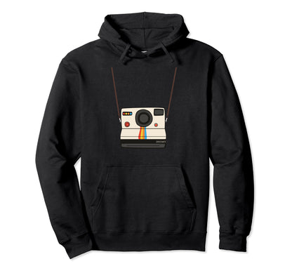 Instant Camera Neck Strap Funny Hoodie - Fun Novelty Design Men Women - T-Shirt, Sweatshirt, Hoodie