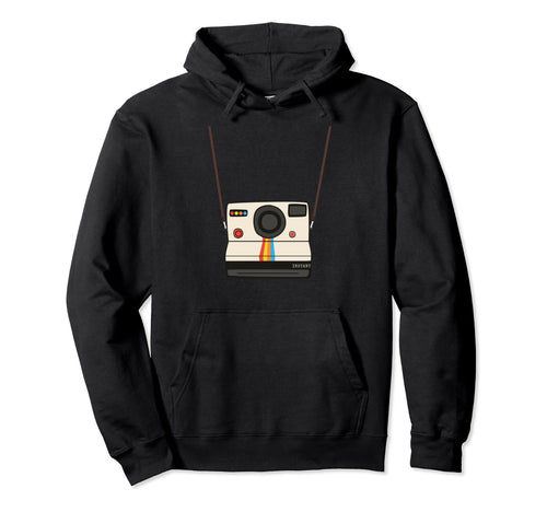 Instant Camera Neck Strap Funny Hoodie - Fun Novelty Design Men Women - T-Shirt, Sweatshirt, Hoodie