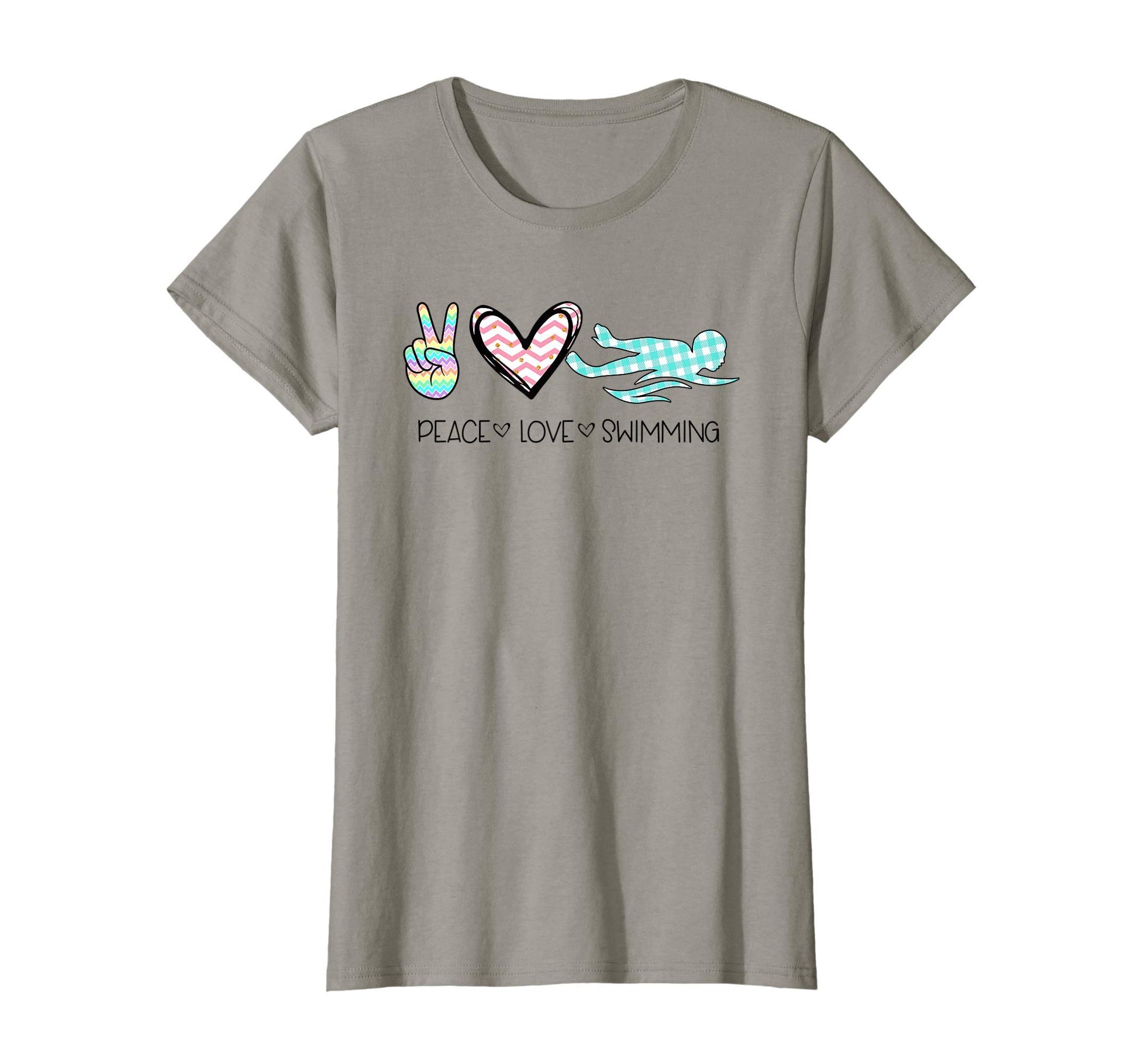 Peace Love Swimming Teen T-Shirt - Graphic Print Unisex - T-Shirt, Sweatshirt, Hoodie