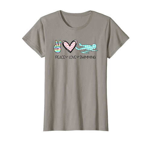 Peace Love Swimming Teen T-Shirt - Graphic Print Unisex - T-Shirt, Sweatshirt, Hoodie