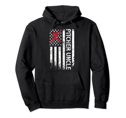 Baseball Pitcher Uncle Baseball Pitcher Us Hoodie - Trendy Graphic Unisex - T-Shirt, Sweatshirt, Hoodie