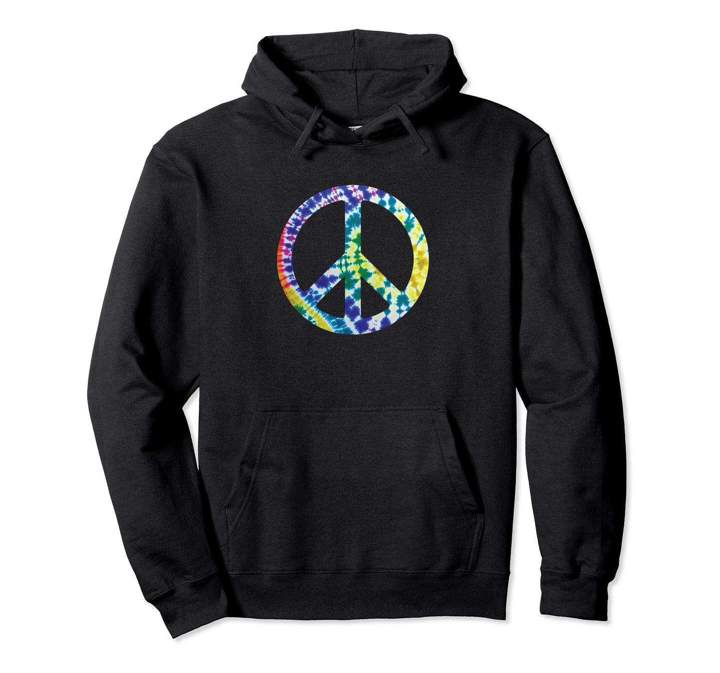 Peace Tie Dye Colorful Rainbow Vibes Hoodie - Aesthetic Graphic Men Women - T-Shirt, Sweatshirt, Hoodie