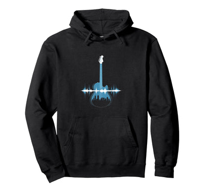 Guitar Sound Wave Musician Acoustic Hoodie - Novelty Apparel for Adults - T-Shirt, Sweatshirt, Hoodie
