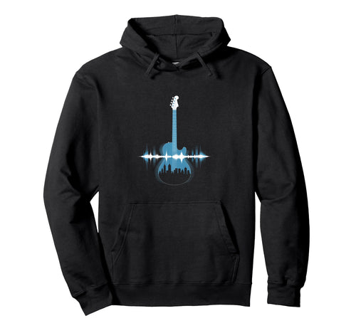 Guitar Sound Wave Musician Acoustic Hoodie - Novelty Apparel for Adults - T-Shirt, Sweatshirt, Hoodie