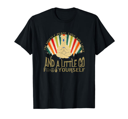 Funny Llama Alpaca Yoga Im Mostly T-Shirt - Aesthetic Graphic for Adults - T-Shirt, Sweatshirt, Hoodie