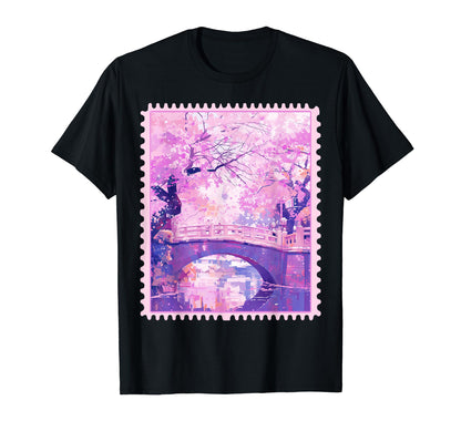 Anime Japanese Bridge Y2K Aesthetic T-Shirt - Casual Everyday Wear Unisex - T-Shirt, Sweatshirt, Hoodie