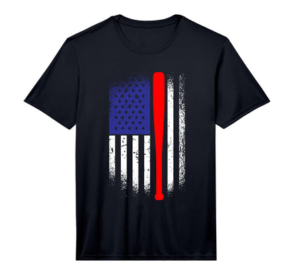 American Flag Baseball 4Th July Patriotic T-Shirt - Novelty Apparel Unisex - T-Shirt, Sweatshirt, Hoodie