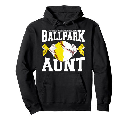 Funny Baseball Softball Aunt Softball Hoodie - Graphic Print Unisex - T-Shirt, Sweatshirt, Hoodie