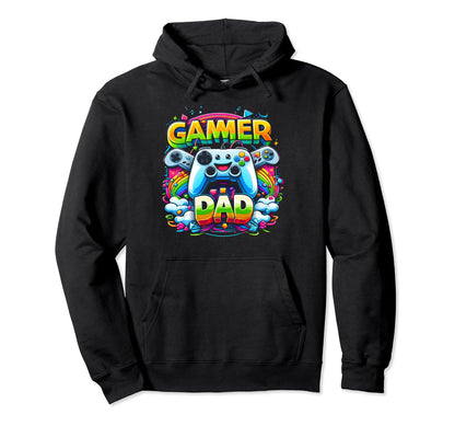 Gamer Dad Game Controller Gaming Hoodie - Casual Everyday Wear Men Women - T-Shirt, Sweatshirt, Hoodie