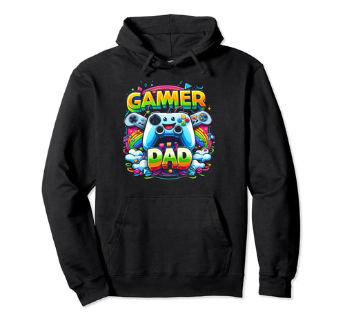 Gamer Dad Game Controller Gaming Hoodie - Casual Everyday Wear Men Women - T-Shirt, Sweatshirt, Hoodie