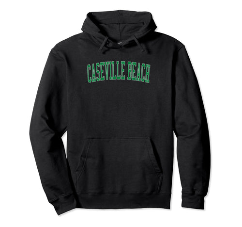Caseville Beach Distressed Green Hoodie - Aesthetic Graphic for Adults - T-Shirt, Sweatshirt, Hoodie