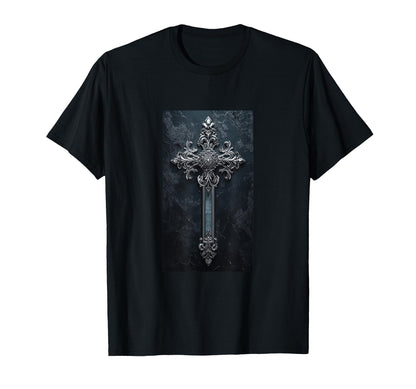 Gothic Cross Grunge Aesthetic Y2K T-Shirt - Streetwear Style Men Women - T-Shirt, Sweatshirt, Hoodie