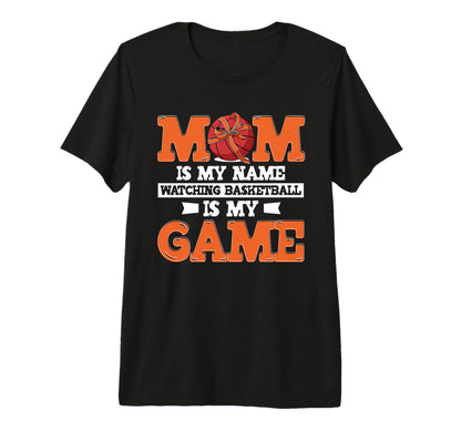 Game Day Basketball Mom Tri Blend T-Shirt - Novelty Apparel for Adults - T-Shirt, Sweatshirt, Hoodie