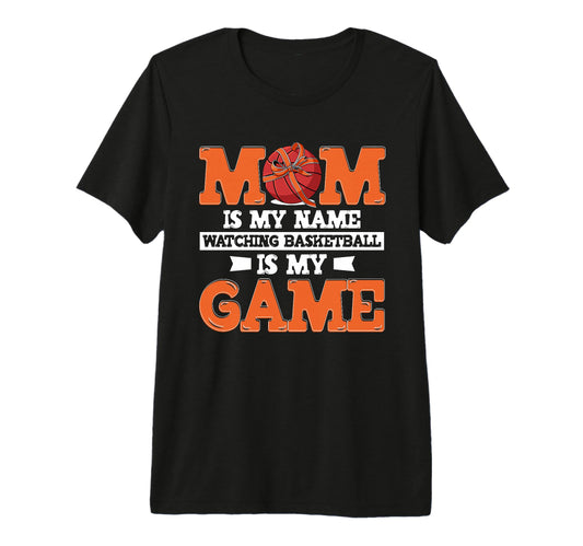 Game Day Basketball Mom Tri Blend T-Shirt - Novelty Apparel for Adults - T-Shirt, Sweatshirt, Hoodie