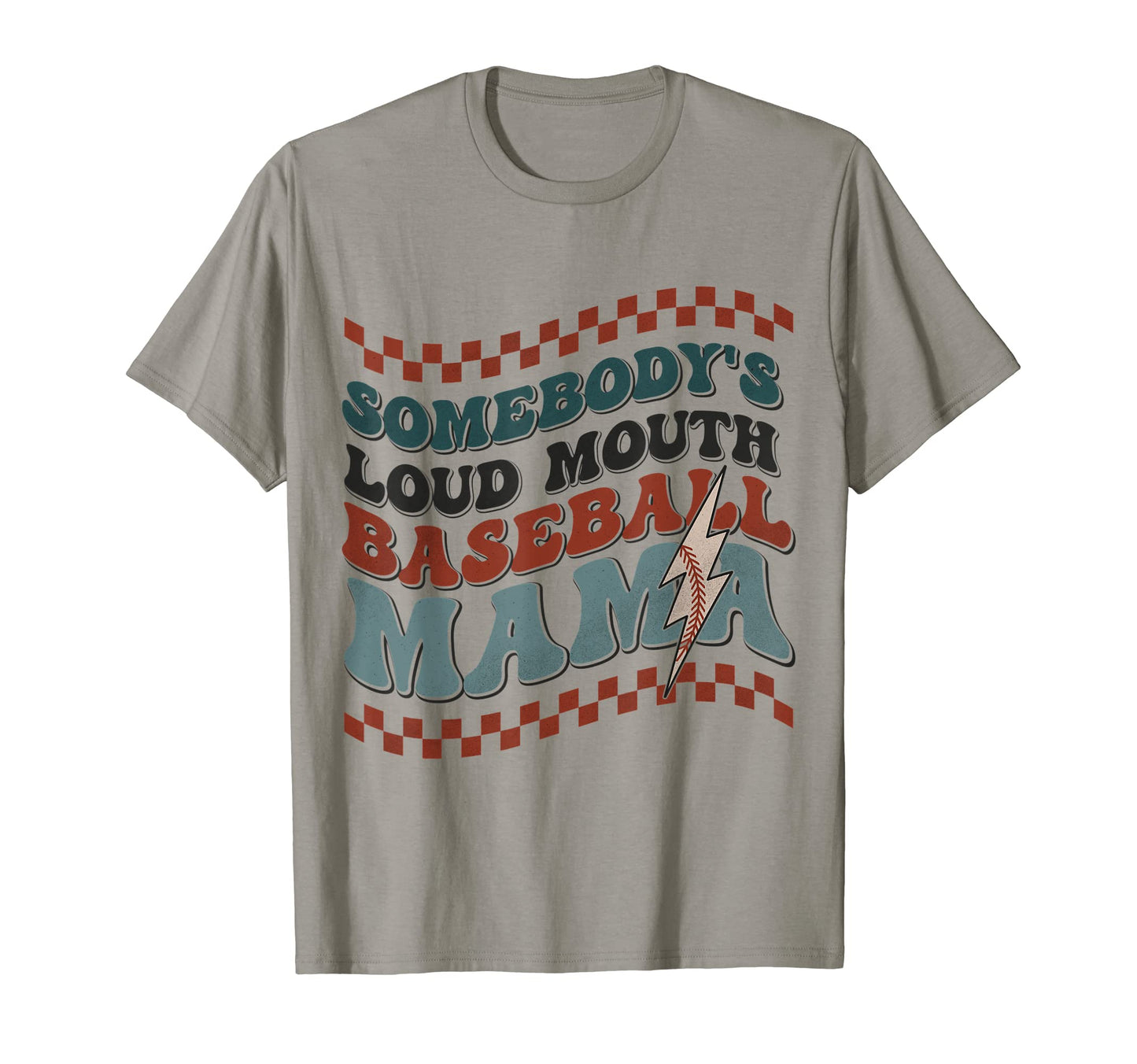 Funny Somebodys Loud Mouth Baseball Mama T-Shirt - Minimalist Print Unisex - T-Shirt, Sweatshirt, Hoodie