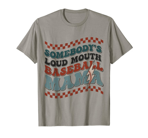 Funny Somebodys Loud Mouth Baseball Mama T-Shirt - Minimalist Print Unisex - T-Shirt, Sweatshirt, Hoodie