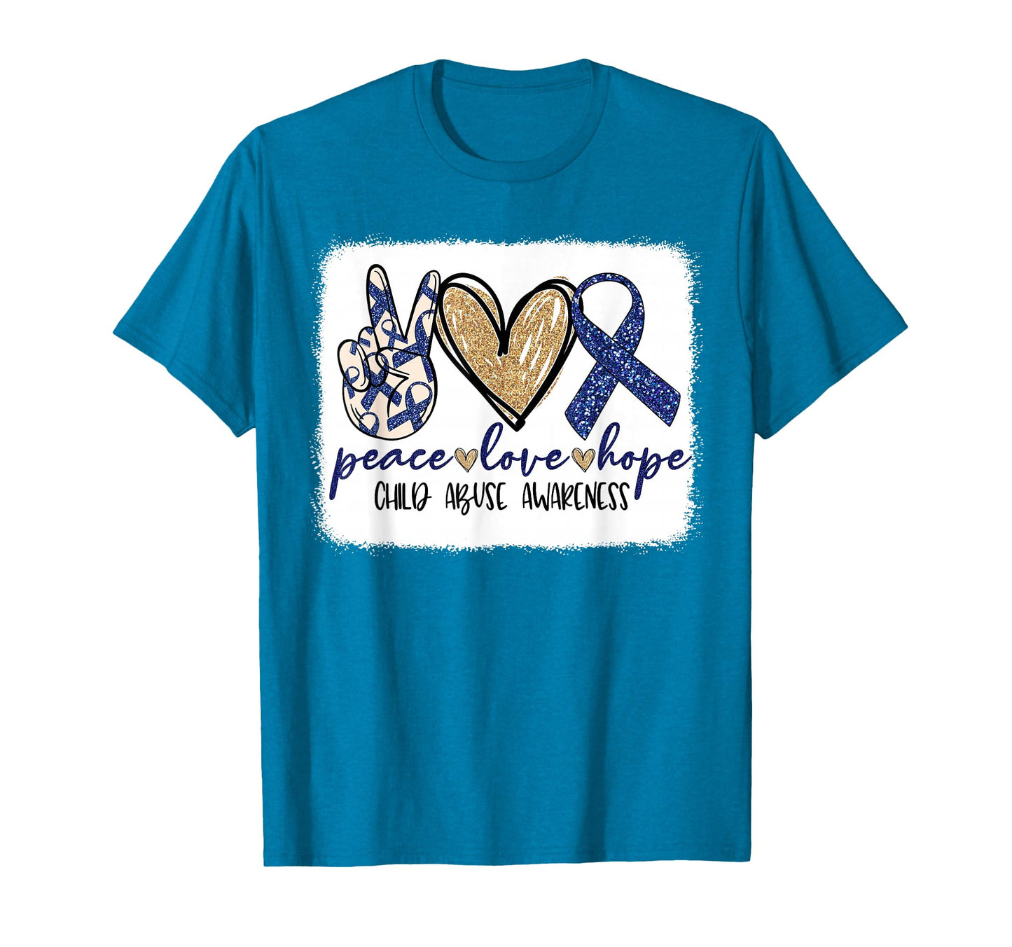 Peace Love Hope Pinwheel Blue Child T-Shirt - Streetwear Style Unisex - T-Shirt, Sweatshirt, Hoodie
