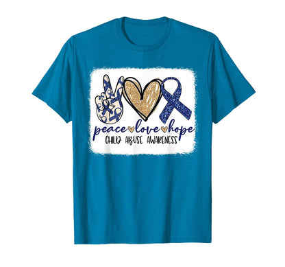 Peace Love Hope Pinwheel Blue Child T-Shirt - Streetwear Style Unisex - T-Shirt, Sweatshirt, Hoodie