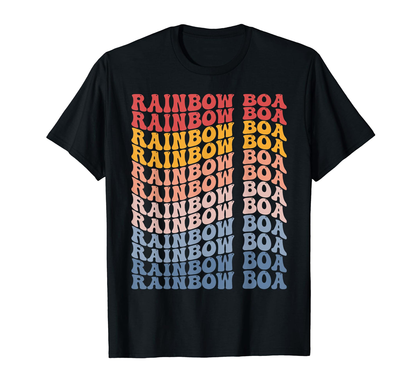 Rainbow Boa Groovy T-Shirt - Minimalist Print for Adults - T-Shirt, Sweatshirt, Hoodie