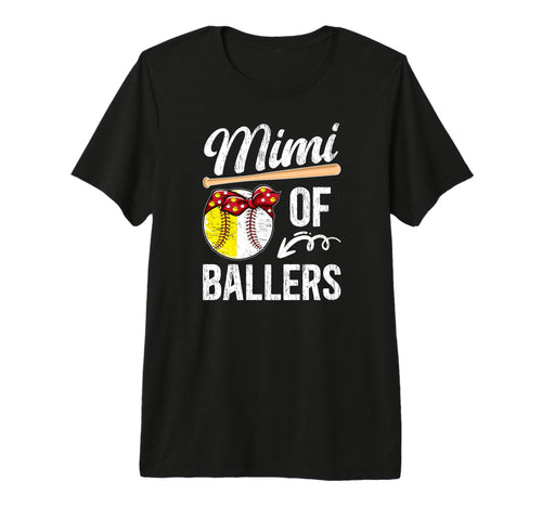 Mimi Ballers Baseball Softball Mimi T-Shirt - Novelty Apparel Unisex - T-Shirt, Sweatshirt, Hoodie