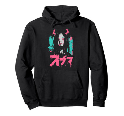 Goth Grunge Demon Anime Waifu Horror Hoodie - Aesthetic Graphic for Adults - T-Shirt, Sweatshirt, Hoodie