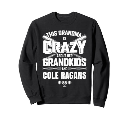 Grandma Crazy Cole Ragans Kansas City Sweatshirt - Graphic Print Unisex - T-Shirt, Sweatshirt, Hoodie