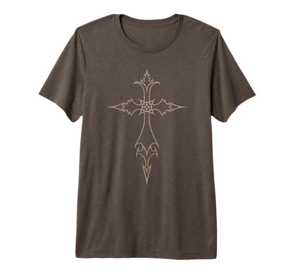 Y2K 90S Goth Cross Grunge Alt Emo Tri T-Shirt - Unique Graphic Men Women - T-Shirt, Sweatshirt, Hoodie