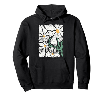 Daisy Floral Boho Flower Wildflower Hoodie - Novelty Apparel for Adults - T-Shirt, Sweatshirt, Hoodie