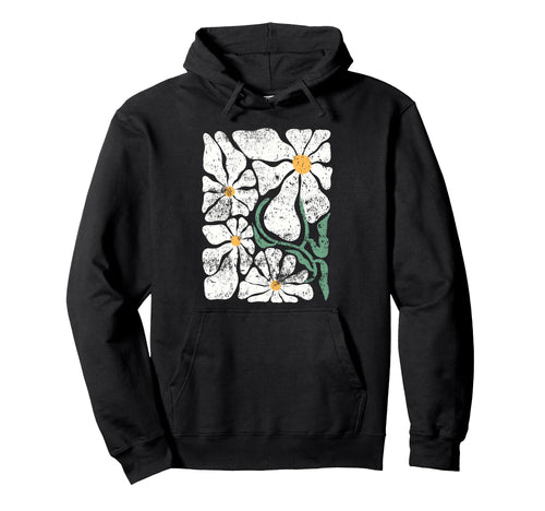 Daisy Floral Boho Flower Wildflower Hoodie - Novelty Apparel for Adults - T-Shirt, Sweatshirt, Hoodie