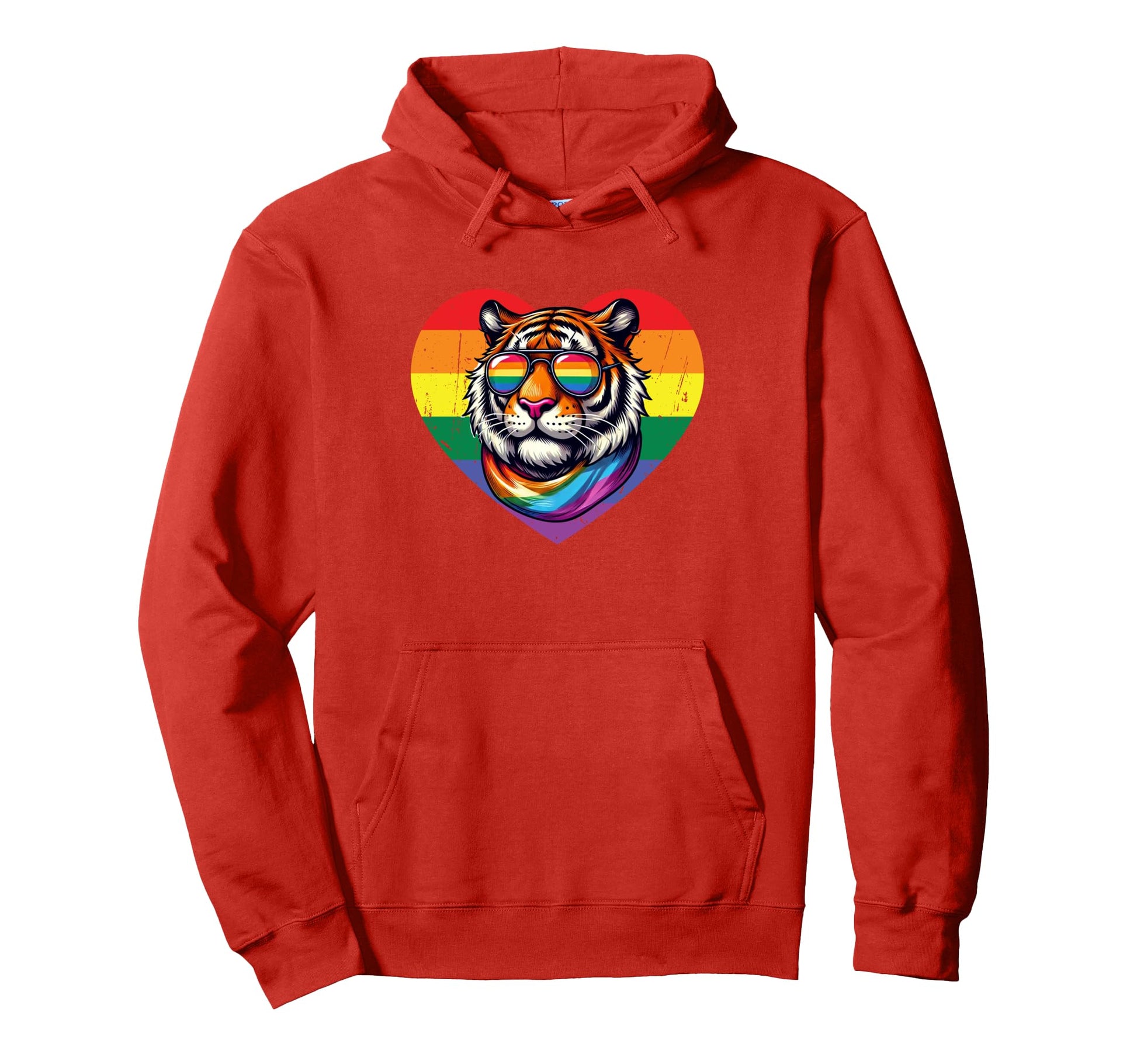Rainbow Love Heart Pride Lgbt Funny Hoodie - Custom Art Print for Adults - T-Shirt, Sweatshirt, Hoodie