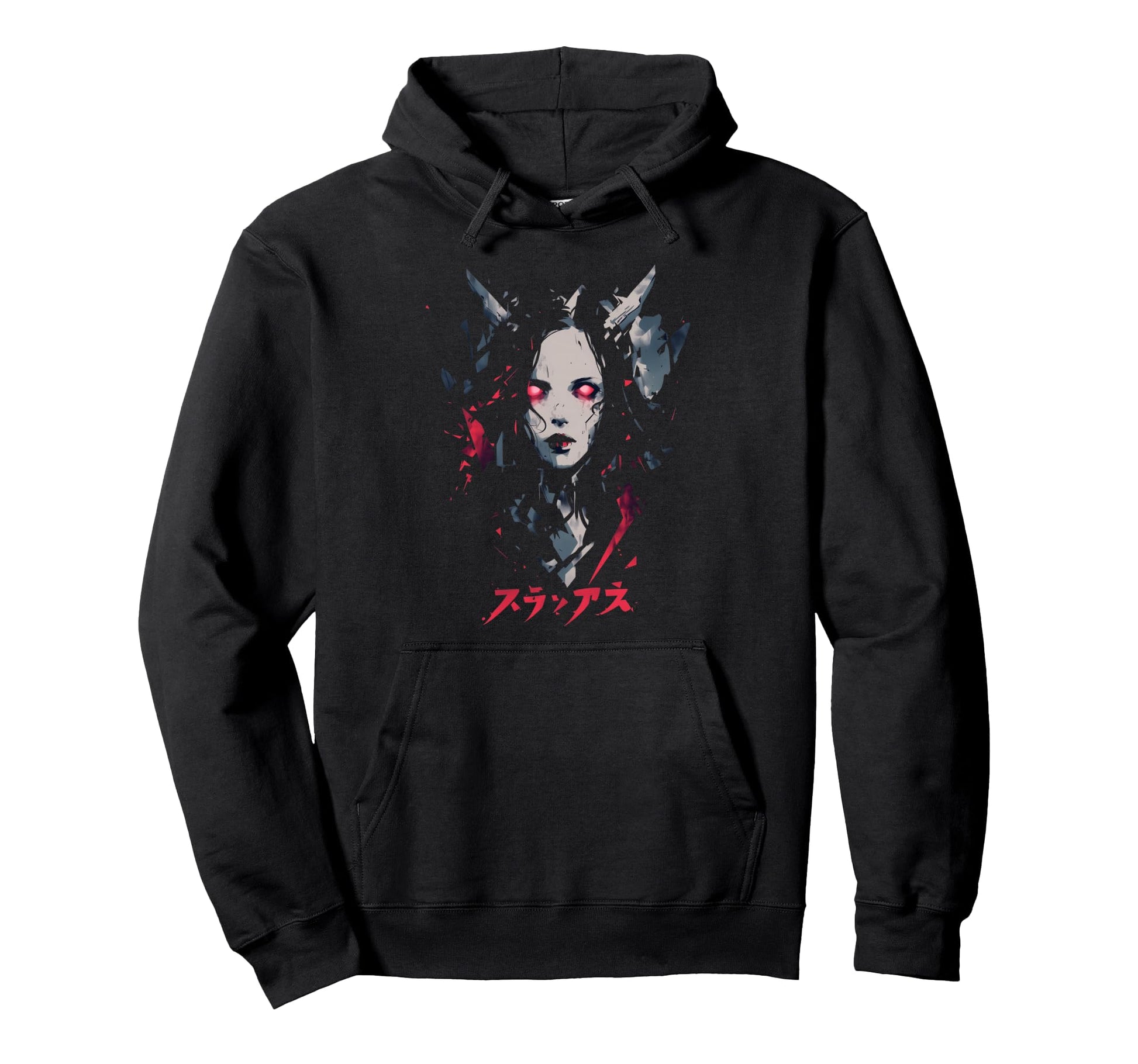 Goth Grunge Demon Anime Waifu Horror Alt Hoodie - Aesthetic Graphic Unisex - T-Shirt, Sweatshirt, Hoodie