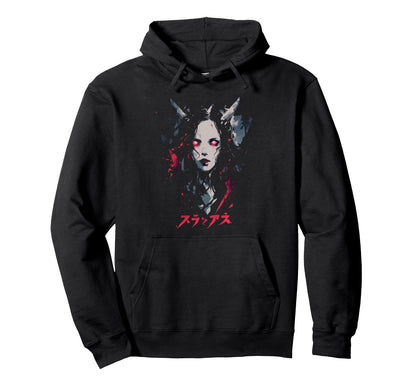 Goth Grunge Demon Anime Waifu Horror Alt Hoodie - Aesthetic Graphic Unisex - T-Shirt, Sweatshirt, Hoodie