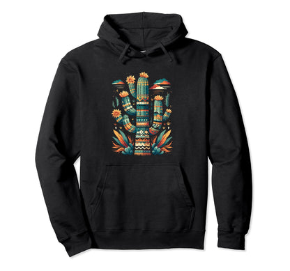 Cactus Serape Succulent Plant Cacti Hoodie - Graphic Print for Adults - T-Shirt, Sweatshirt, Hoodie