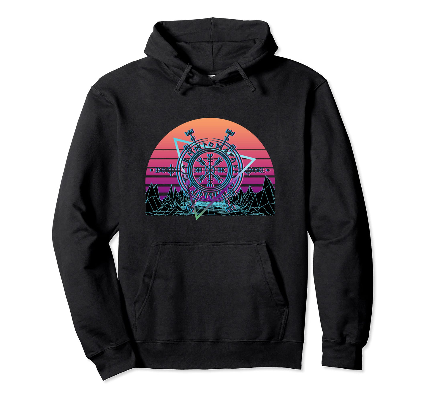Vegvisir Viking Compass Asatru Pagan Hoodie - Aesthetic Graphic for Adults - T-Shirt, Sweatshirt, Hoodie
