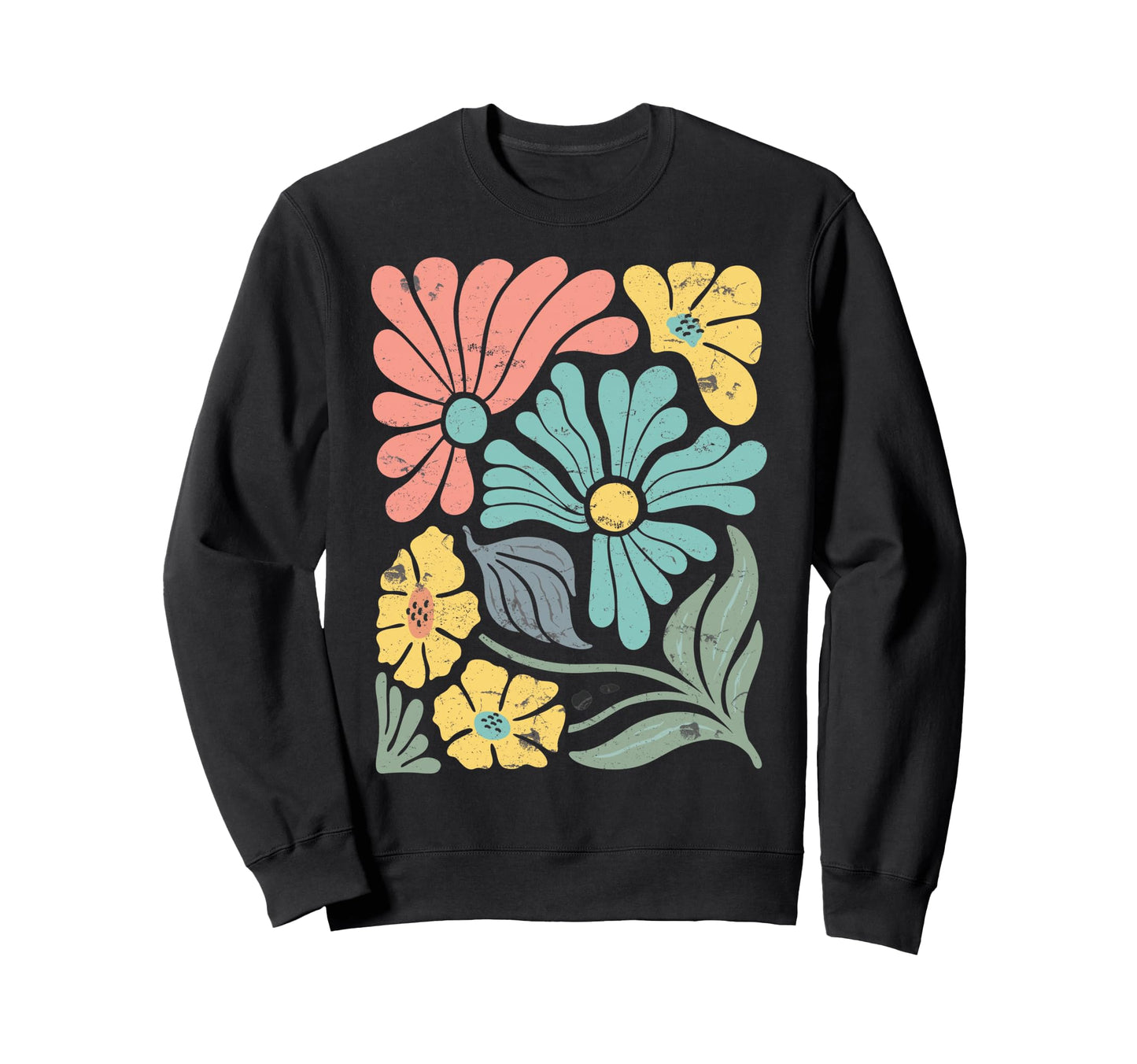 Boho Floral Art Botanical Sweatshirt - Casual Everyday Wear for Adults - T-Shirt, Sweatshirt, Hoodie