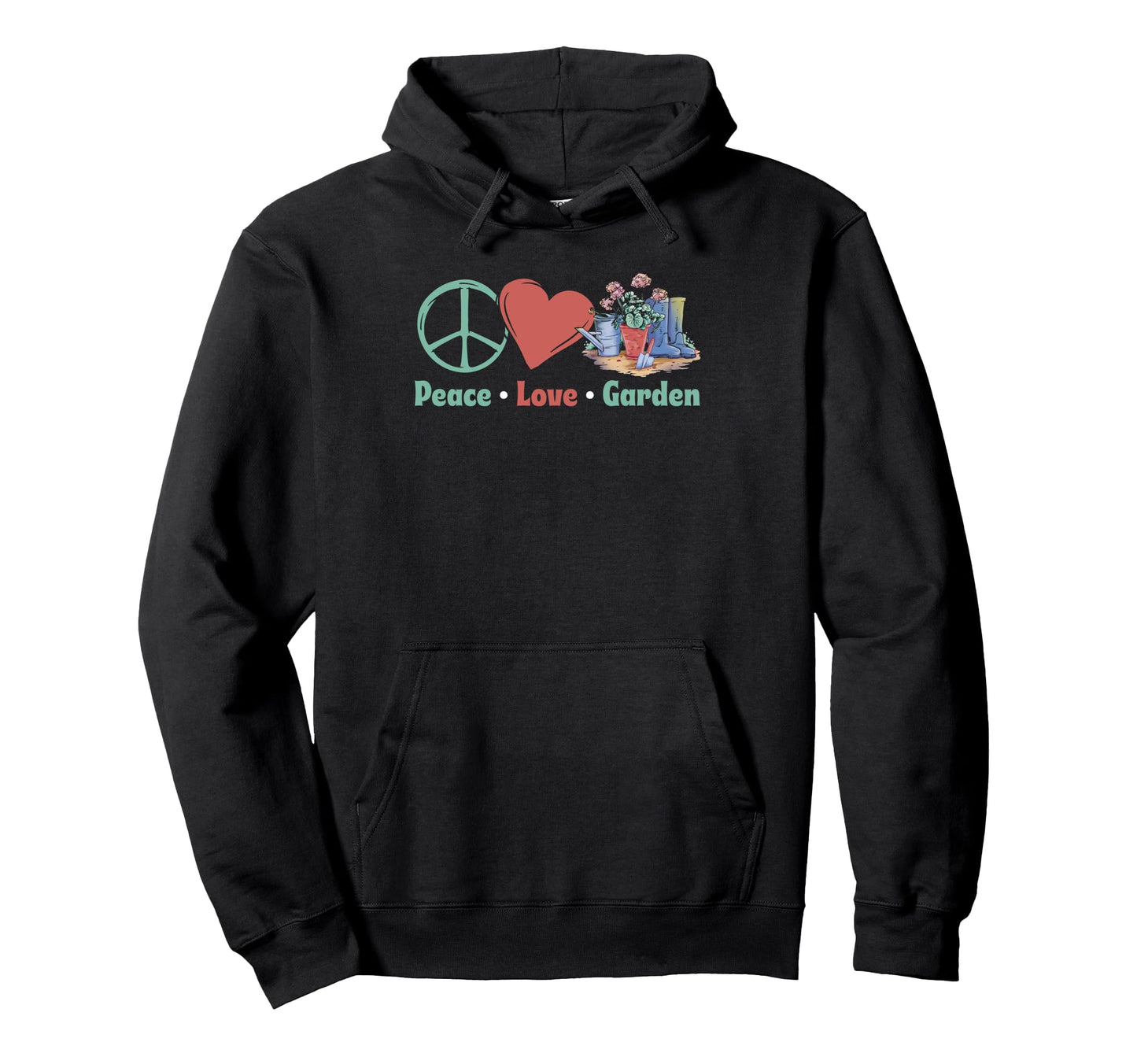 Peace Love Gardening Botanical Hoodie - Streetwear Style for Adults - T-Shirt, Sweatshirt, Hoodie