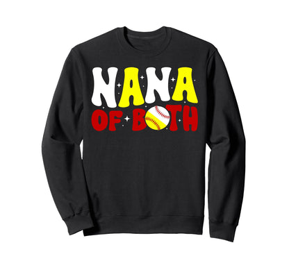 Nana Both Groovy Baseball Sweatshirt - Casual Everyday Wear for Adults - T-Shirt, Sweatshirt, Hoodie