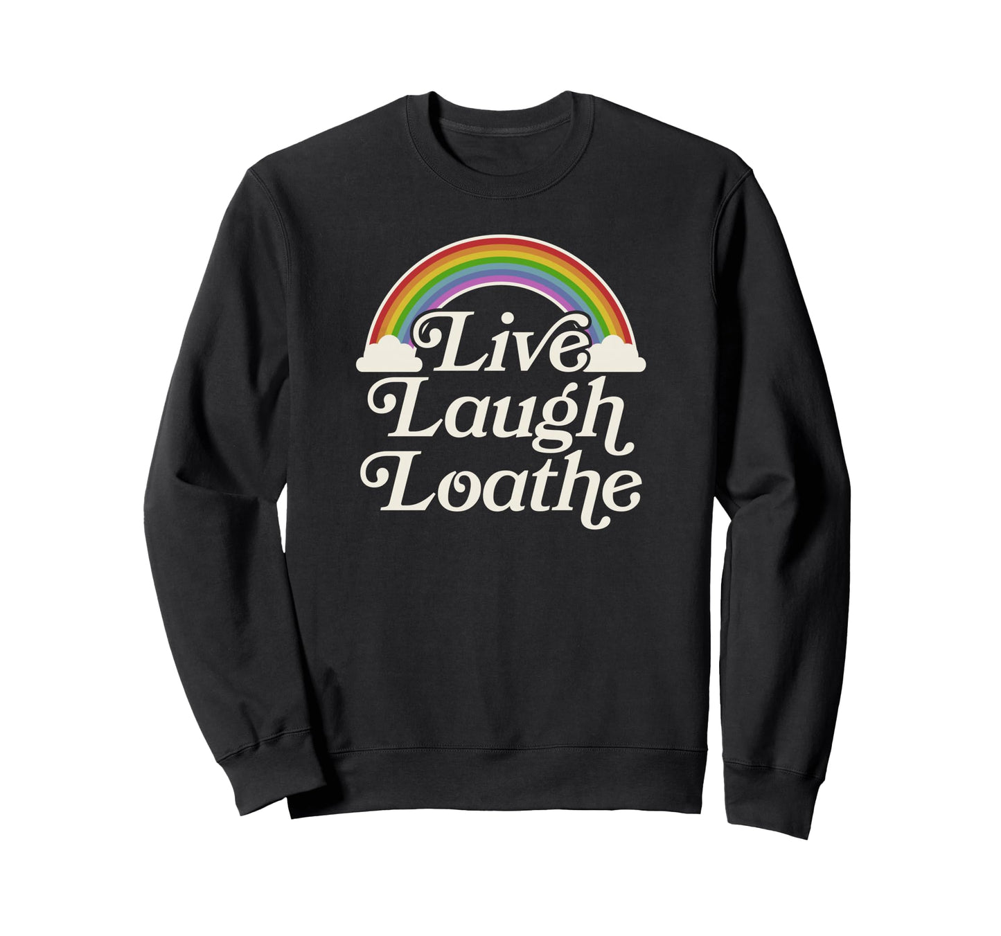 Funny Goth Gothic Parody Rainbow Sweatshirt - Fun Novelty Design Unisex - T-Shirt, Sweatshirt, Hoodie