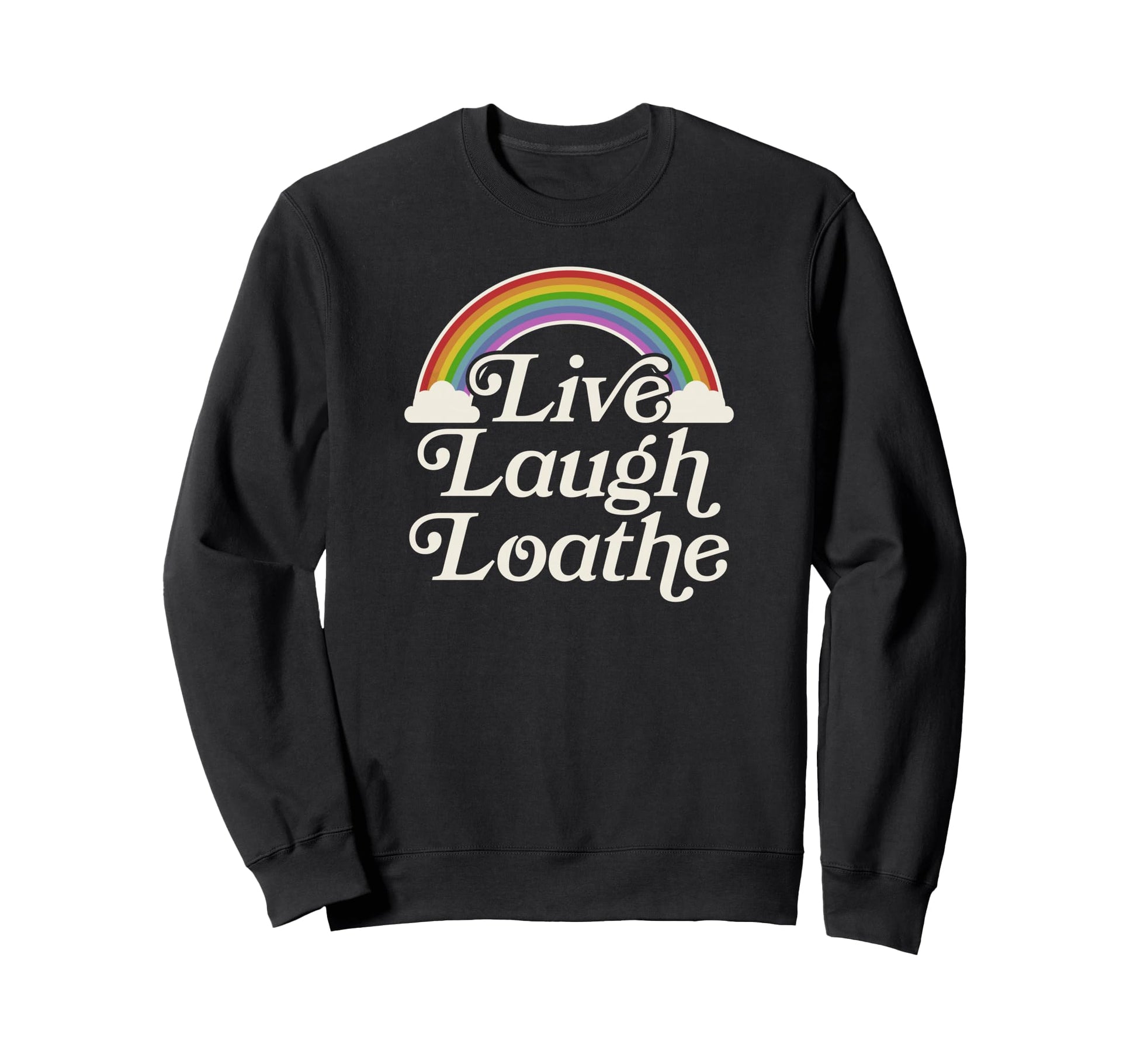 Funny Goth Gothic Parody Rainbow Sweatshirt - Fun Novelty Design Unisex - T-Shirt, Sweatshirt, Hoodie