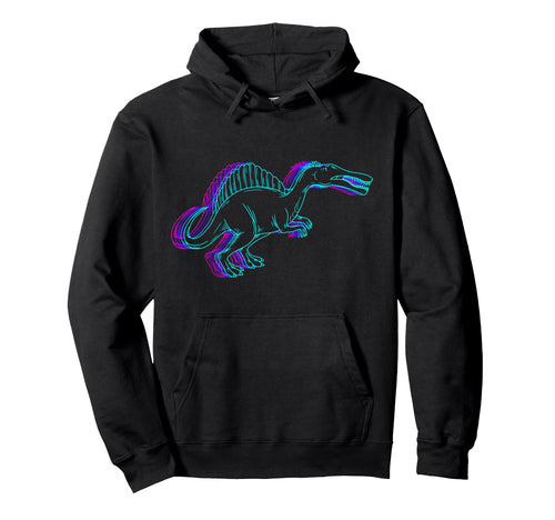 Spinosaurus Dinosaur Vaporwave Hoodie - Fun Novelty Design Men Women - T-Shirt, Sweatshirt, Hoodie